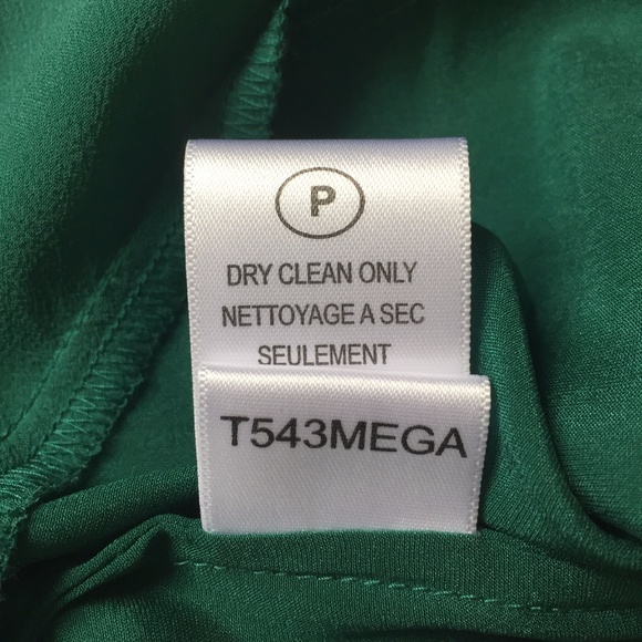 NWT - BCBGMaxAzria Silk Green Dress M - Picture 11 of 13